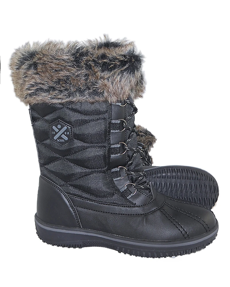 Pamela Ladies Fur Trim Winter Snow Boot