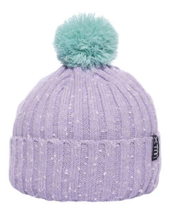 Stax Kids' Speckled Yarn Pompom Beanie 9 Stax Kids' Speckled Yarn Pompom Beanie -Ski Clothes Hub HK040 LAV 01