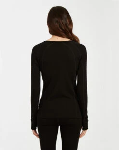 Ladies Merino 230 Wool Thermal Long Sleeve Top 22 Ladies Merino 230 Wool Thermal Long Sleeve Top -Ski Clothes Hub ML001 BLK 04 aaffa246 a620 4562 baf1 bff200869ad0