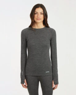 Ladies Merino 230 Wool Thermal Long Sleeve Top 26 Ladies Merino 230 Wool Thermal Long Sleeve Top -Ski Clothes Hub ML001 MGM 02