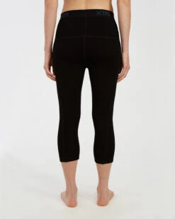 Ladies Merino 230 Wool 3/4 Length Thermal Pants 8 Ladies Merino 230 Wool 3/4 Length Thermal Pants -Ski Clothes Hub ML008 BLK 04