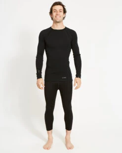 Men's Merino 230 Wool 3/4 Length Thermal Pants 11 Men's Merino 230 Wool 3/4 Length Thermal Pants -Ski Clothes Hub MM008 BLK 06