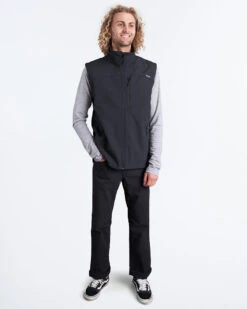 Sierra Men's Softshell Vest 25 Sierra Men's Softshell Vest -Ski Clothes Hub NM017 BLK 08
