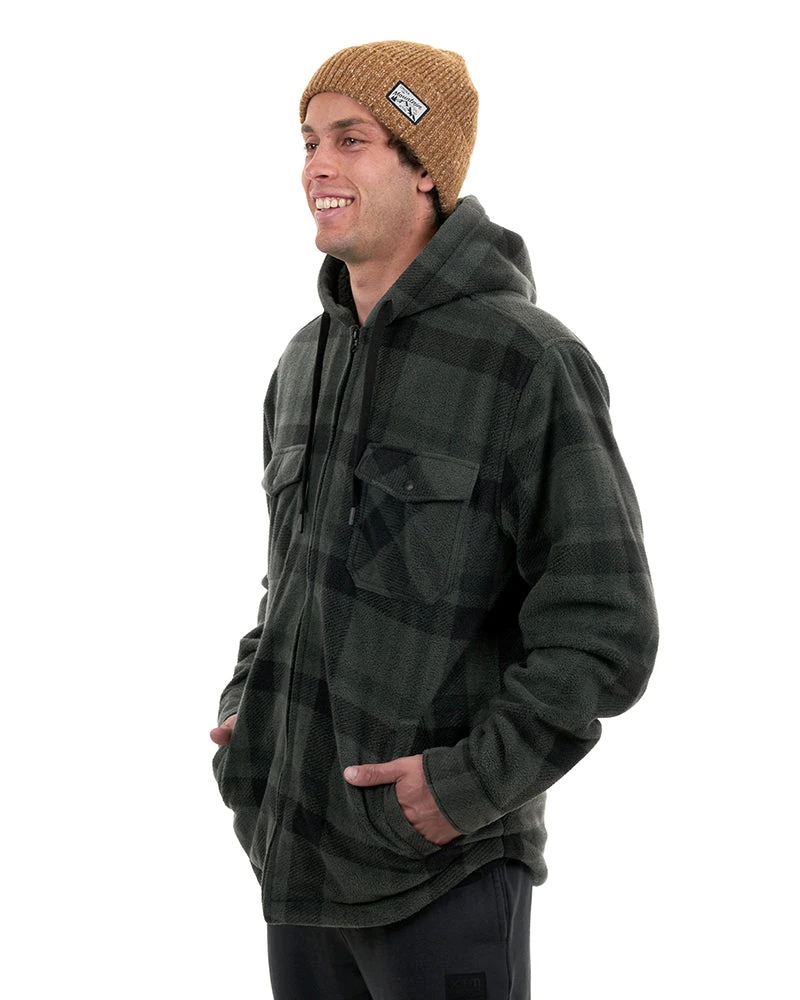 Woodsman Plaid Check Sherpa Hooded Jacket 4 Woodsman Plaid Check Sherpa Hooded Jacket - Image 2