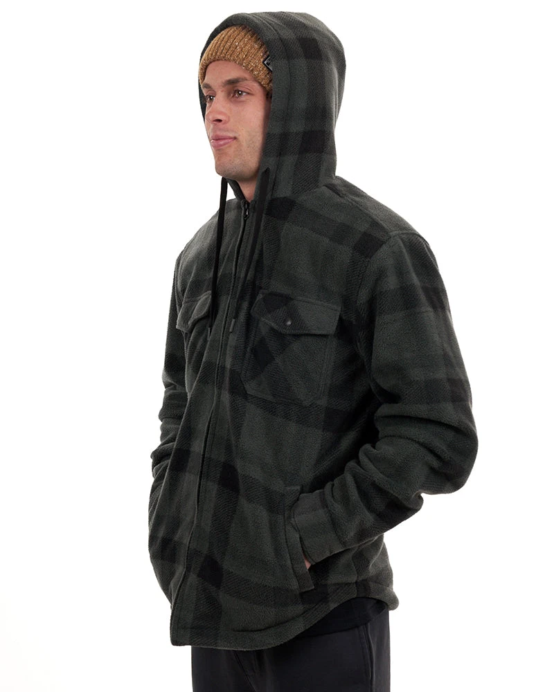 Woodsman Plaid Check Sherpa Hooded Jacket 6 Woodsman Plaid Check Sherpa Hooded Jacket - Image 4