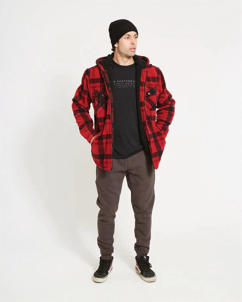 Woodsman Plaid Check Sherpa Hooded Jacket 15 Woodsman Plaid Check Sherpa Hooded Jacket - Image 13