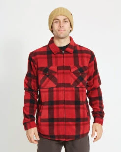 Woodsman Plaid Check Sherpa Jacket
